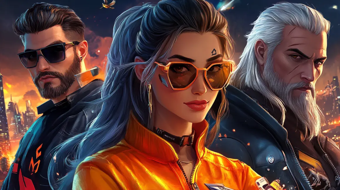 A trio of stylish fantasy heroes are ready for adventure, representing the diverse characters and immersive worlds you can explore in the epic games available at WINXBDT.